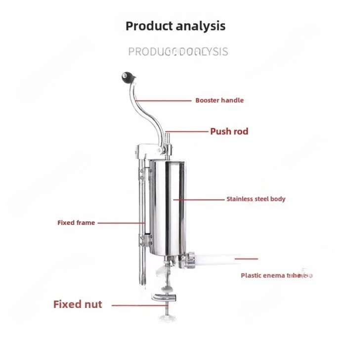 Stainless Steel Vertical Sausage Stuffer Manual sausage making machine 4L Commercial Sausage filler