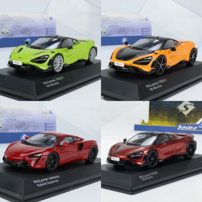 คลังสินค้าพร้อม SOLIDO 1: 43 McLaren 765 LT Artura McLaren โมเดลรถโลหะผสม