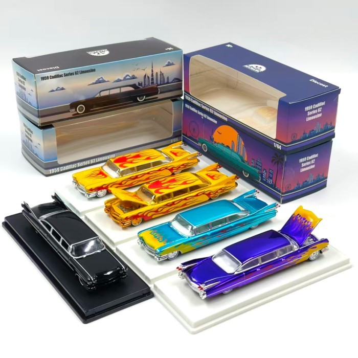ช่าง 1: 64 Cadillac Big Rocket 1959 Cadillac จําลองรถรุ่นขยาย