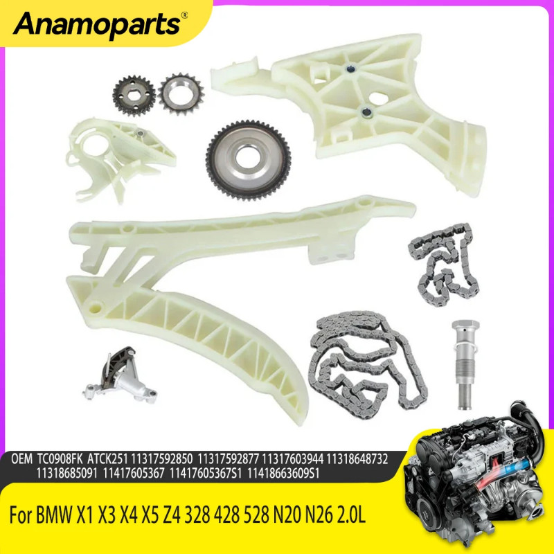 Engine Parts Timing Chain Kit Oil Pump Guide For BMW X1 X3 X4 X5 Z4 328 428 528 N20 N26 2.0L 113175