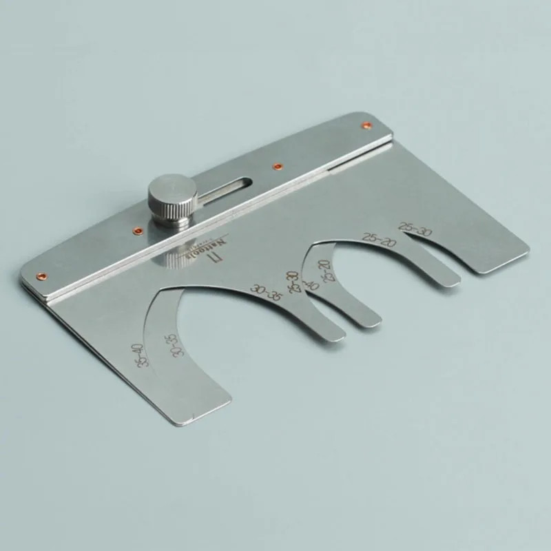 Nattools Pattern Template Assisted Cutting Die Stainless Steel Ruler Adjustable Belt Spear Tail Fix