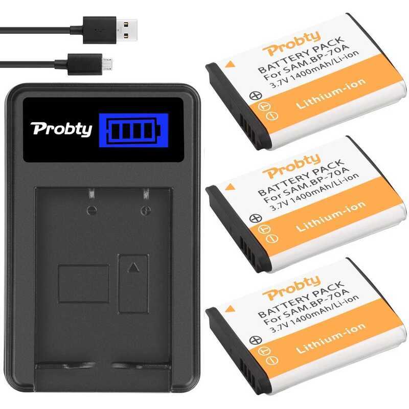 C Bp-70A 1400Mah Replacement Battery + Charger For SAMSUNG Sl50 Sl600 Sl605 Sl630 Es65 Es-65 Es67 E