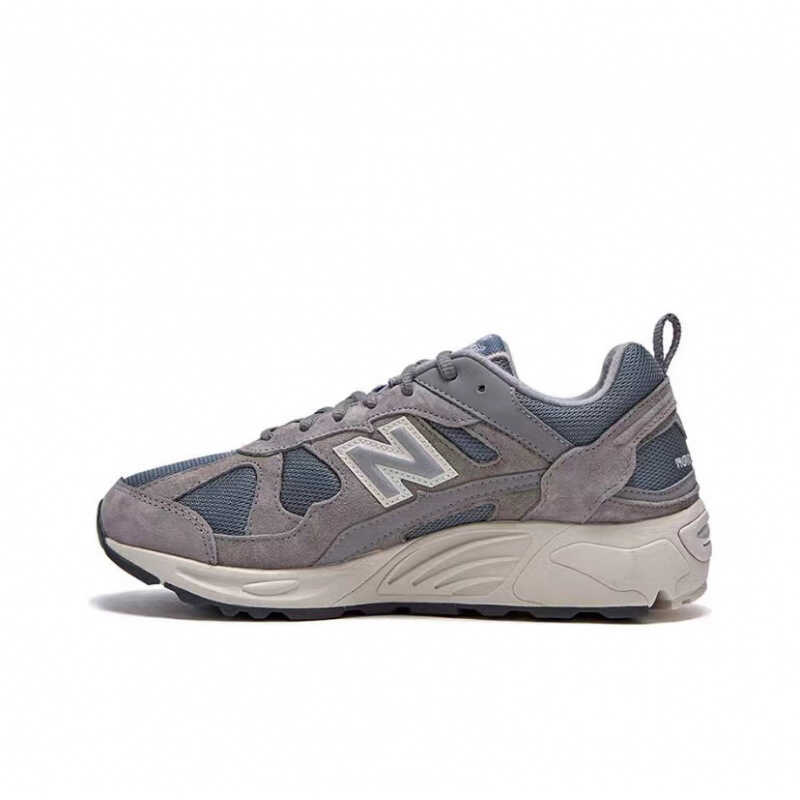 Nb nb nb878 ผู้ชายผู้หญิง Retro Casual Shock Absorption คู่กีฬา Pure Original สีดํา Samurai Dad รองเ