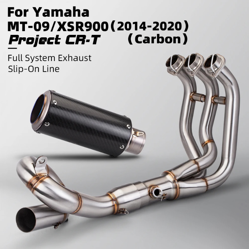Slip On For MT-09 FZ-09 FJ09 MT09 2014-2020 Motorcycle Titanium alloy Exhaust Escape Systems Modify