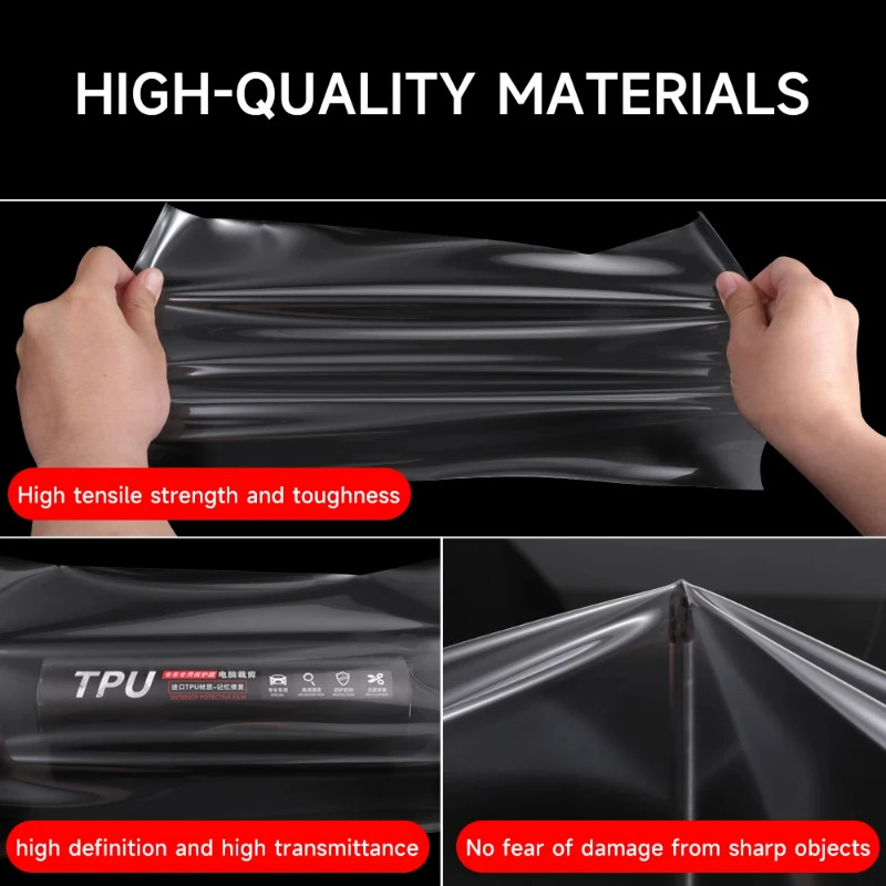 For BMW Series 5 G60 2024 Accessories interior Thin film transparent TPU Gear Panel Center Console