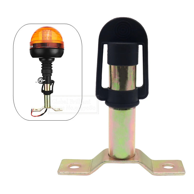 Beacon Mount Bracket DIN Pole Rotating Flashing Beacon Flexible Stem Tractor Mount Mounting Light