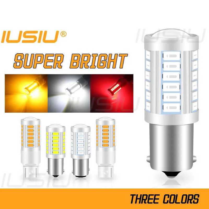 C IUSIU 2Pcs T20 P21w 1157 1156 7440 7443 Ba15s S25 Bay15d R5w Wy21w W21w P21/5W W21/5W Led Bulb 33