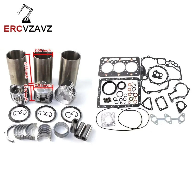 D722 D722EBH D722B Engine Rebuild Kit For Kubota K008 K008-3 Excavator G1900 G1900S GF1800 GF1800E