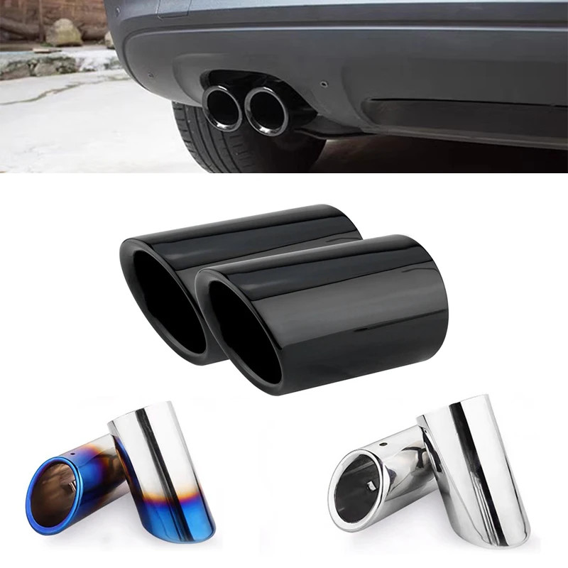 76mm Stainless Steel Car Tailpipe For Audi A4 B8 Avant A5 Sportback 8T Q5 8R Q3 8U Exhaust Muffler