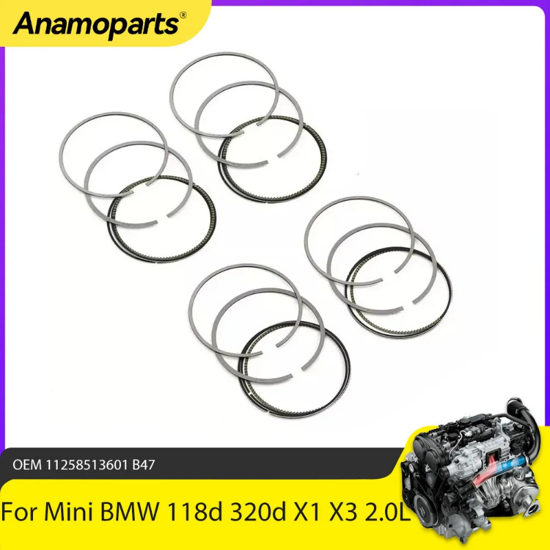 Engine Piston Rings Set Fit 2.0 L B47 For Mini Cooper BMW 120d 318d 420d 520d X1 X2 X3 F20 F25 F30