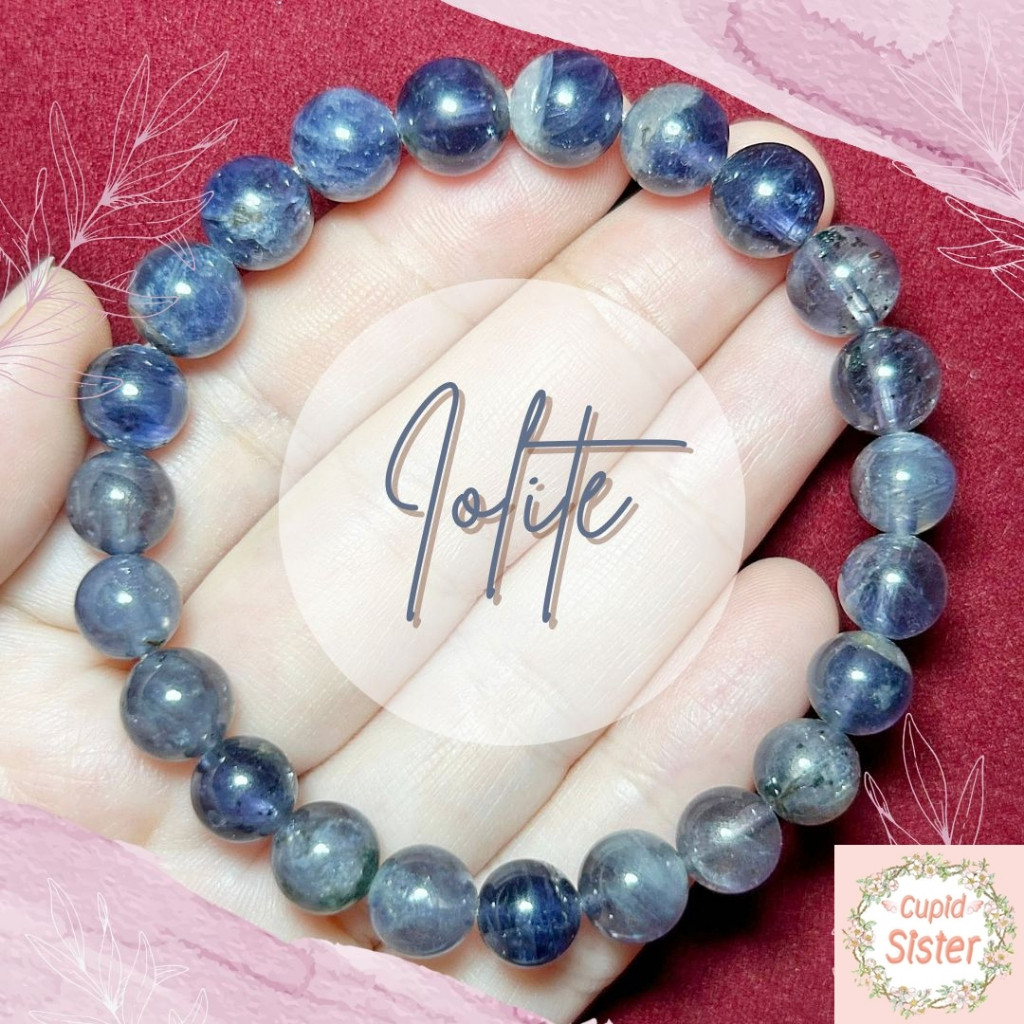 CupidSister สร้อยข้อมือหิน ไอโอไลต์ซันสโตน Iolite Sunstone  หินแห่งความสุข หินทวงหนี้ ข้อมือหินนำโช