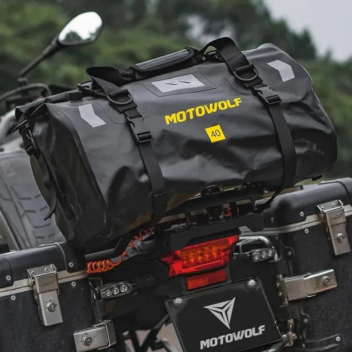 Motorcycle Dry Bag 40L/60L Waterproof Bag Motorcycle Luggage Travel Tail Bag Back Seat Rack Trunk B