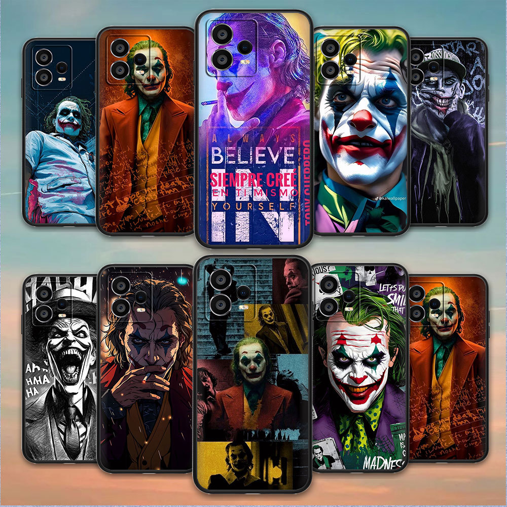 Full Protection TPU Cover Vivo Y01 V21 V21E T1 Y10 4G Y75 T1 5G Y32T X394 Joker Black Siliconเคสโทรศ