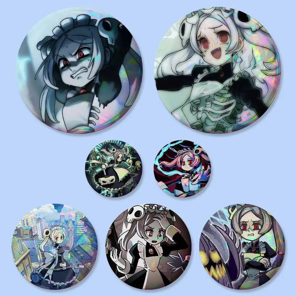 เกม M-Marie SkullGirls ป้าย สำหรับคอสเพลย์และสะสม พร้อมหลากหลายขนาด (25, 32, 44, 58, 75 มม.) เป็นของ