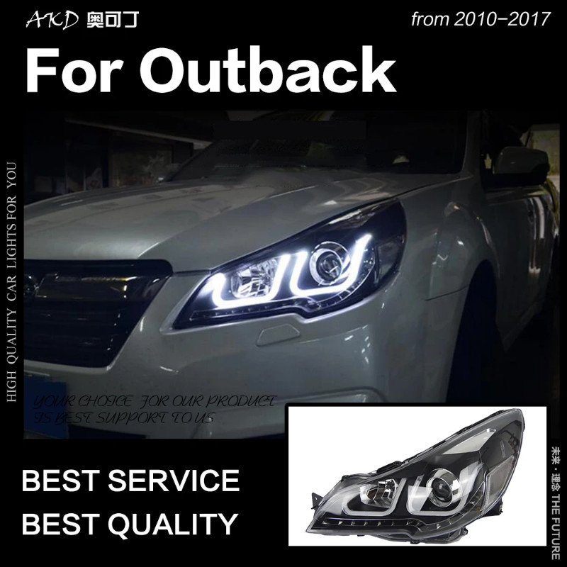 Car Styling Head Lamp for Subaru Legacy Headlights 2010-2016 Outback LED Headlight Angel Eye DRL Hi