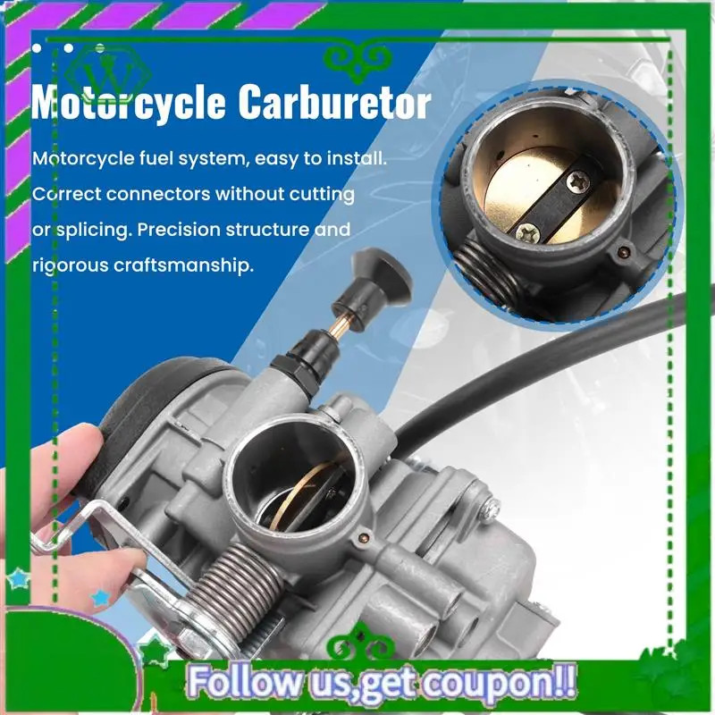 AC34-YBR125 Motorcycle Carburetor 125CC Fuel System Moto Spare Parts For YAMAHA YJM125 YB125 YZF XT