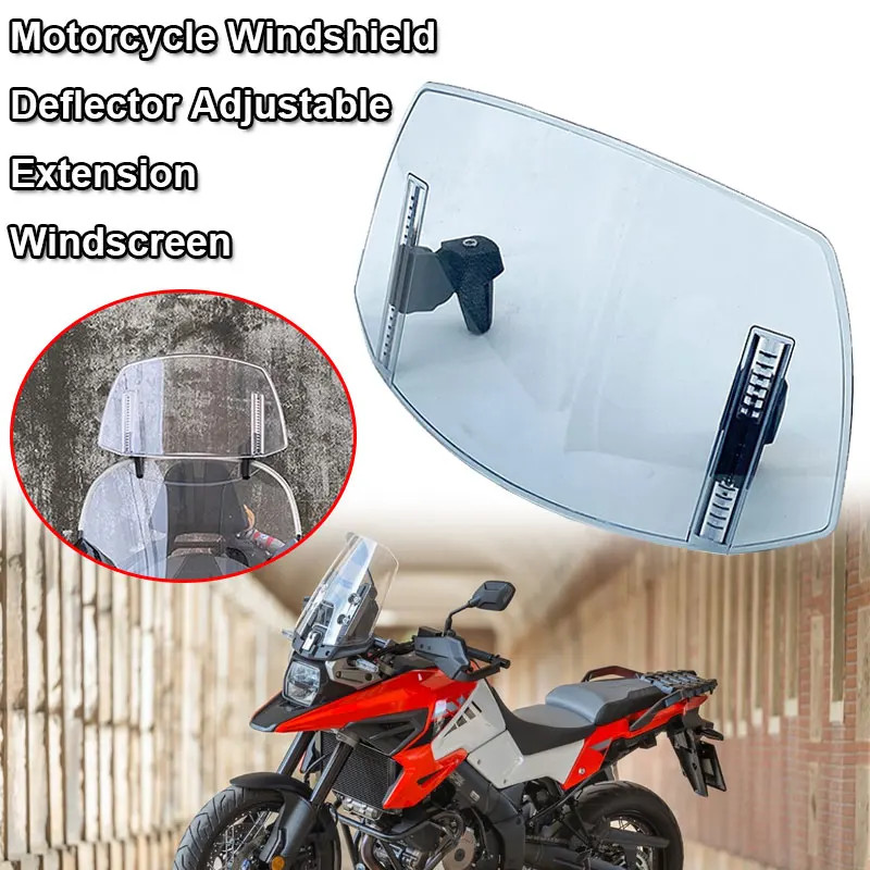 Fit For SUZUKI DL250 SX250 DL650 DL800 DL1000 DL1050 XT Motorcycle Windshield Deflector Adjustable