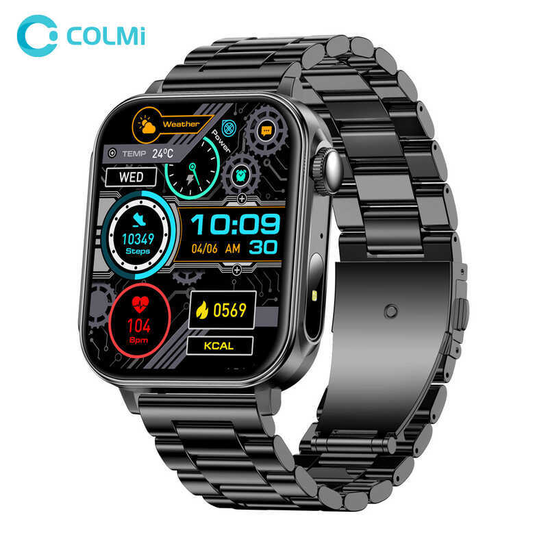 COLMI P80 Type-c สมาร์ทวอทช์ Health Manager ไฟฉายโทรบลูทูธเหมาะสําหรับ IP67 กันน้ํา