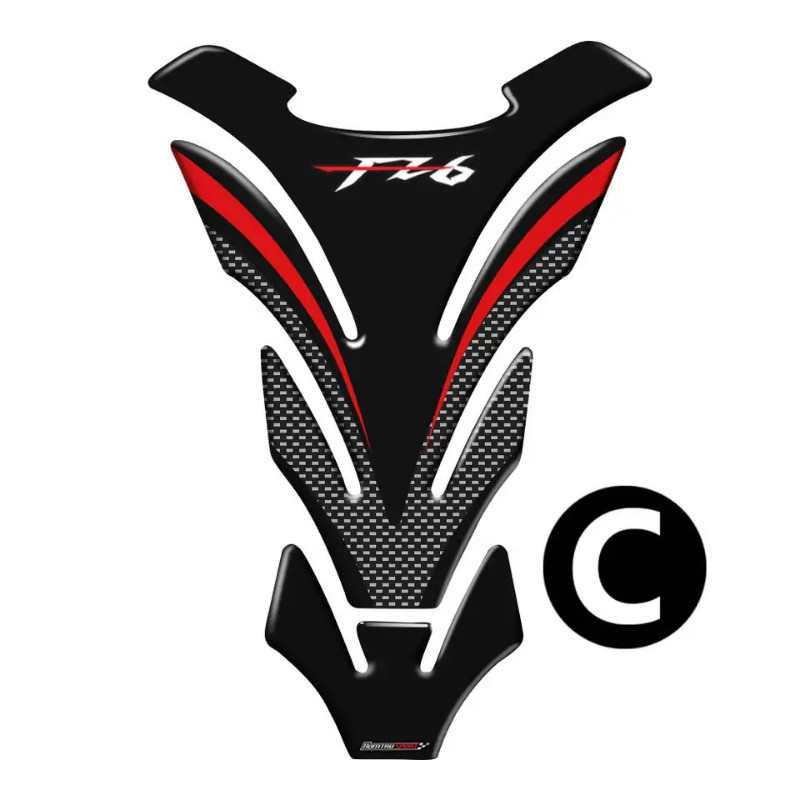 Motorcycle FOR YAMAHA FZ6 FZ6N FZ6S FZ6A ankpad Sticker Fishbone 3D Tank Pad Stickers Oil Gas Prote