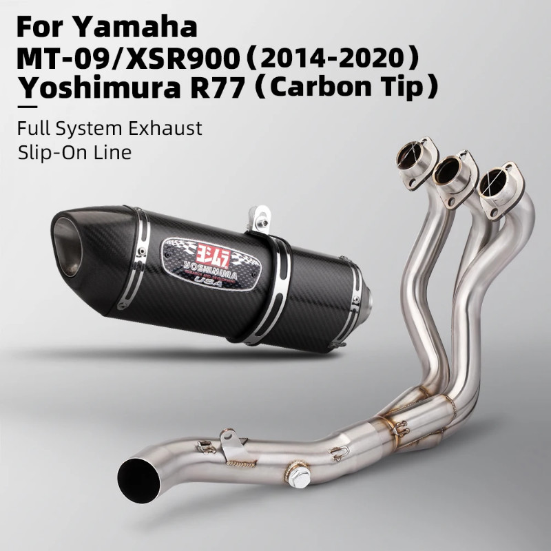 Motorcycle Exhaust System Escape Slip On 51mm Front Pipe Connect 51mm Exhaust muffler For Yamaha Mt