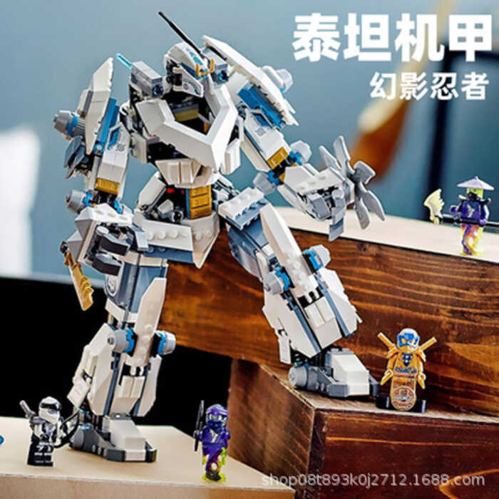 Phantom Ninja สรรเสริญ Titan Mecha 71738 ประกอบบล็อกตัวต่อปัญญาของเล่นเด็กของขวัญขายร้อน