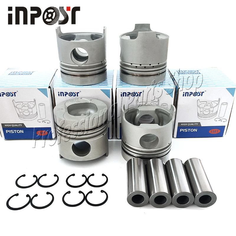 4 Sets STD Piston (Pin & Clip) For ISUZU 4BD1 4BD1-T Engine
