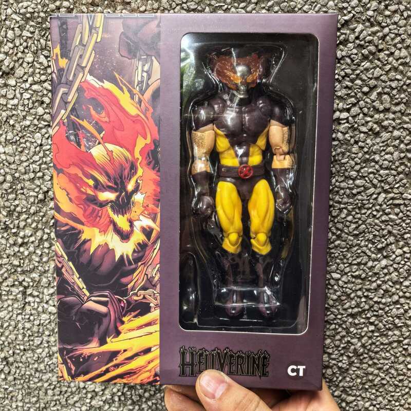 X-Men Wolverine Logan Brown Suit Joint Movable Hell Evil Model Doll Figure