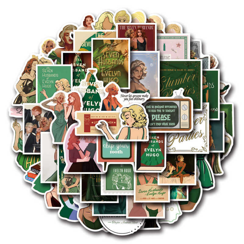 55 Seven Husbs ของ Evelyn Hugo贴纸汽车李箱贴纸