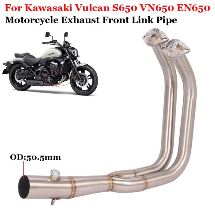 Slip On For Kawasaki Vulcan 650S S650 VN650 EN650 EN 650 All Motorcycle Exhaust System Front Link P