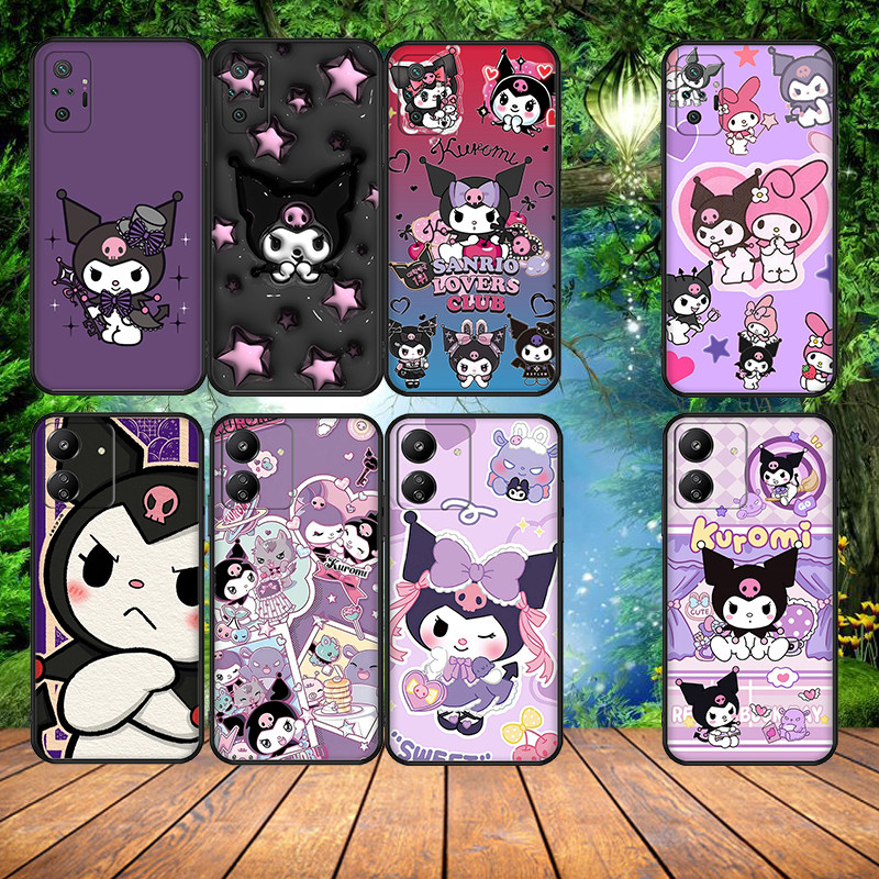 นุ่มสีดํา Vivo V7 plus Y75 Y79 V11 Pro V15 Pro V19 V20 V21 Kuromi เคสโทรศัพท์