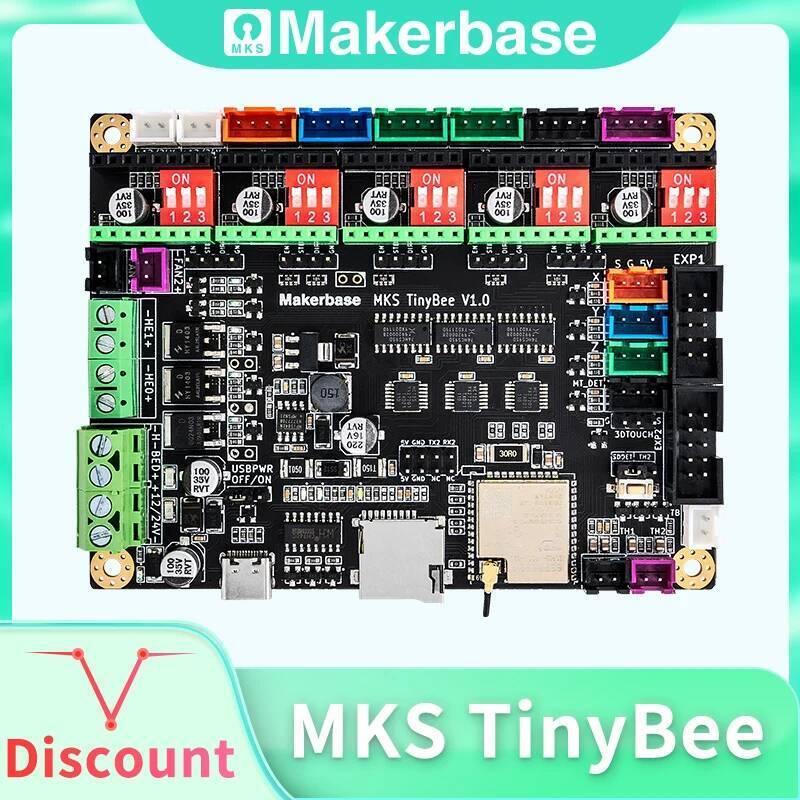 Makerbase MKS TinyBee 3D เครื่องพิมพ์บอร์ด ESP32 MCU 3D ชิ้นส่วนเครื่องพิมพ์หน้าจอ TFT ฟังก์ชั่น wif