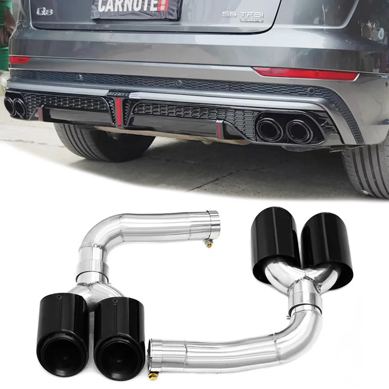For Audi Q8 2019-2023 Upgrade SQ8 Quad Exhaust Tip Muffler Tip Exhaust System Tailpipe Nozzle