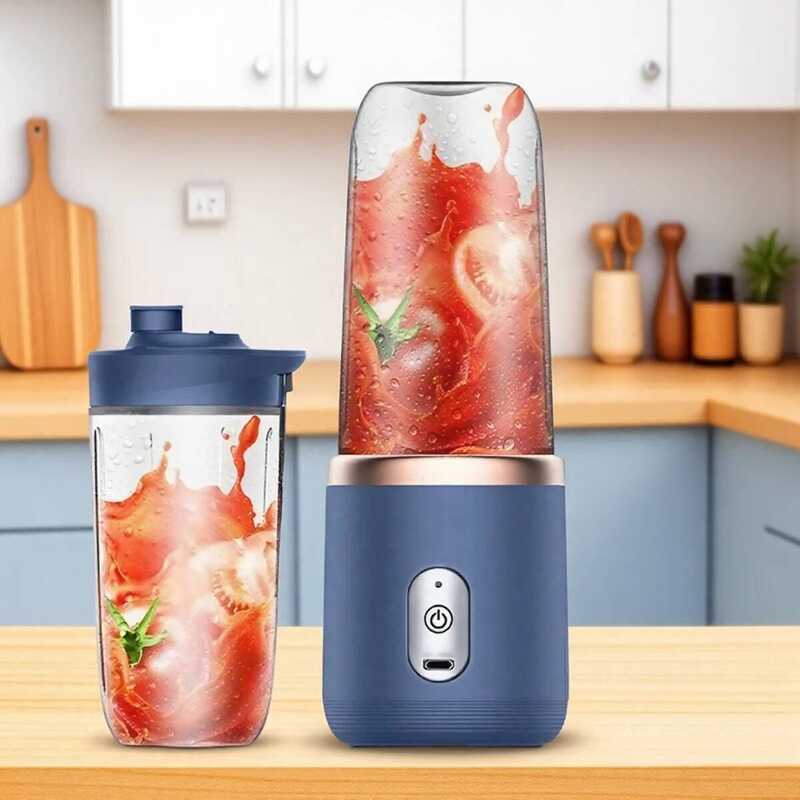 C 400Ml Portable Dual Cup Mini Juice Blender USB Juice Extractor Home Juice Separator Compact Manua