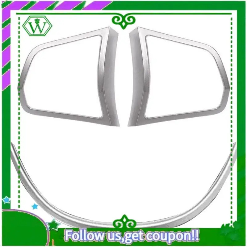 AC34-Fit For BMW F10 5 Series 525I 520I Car 2Pcs Left And Right Steering Wheel Button Cover Trim+1P