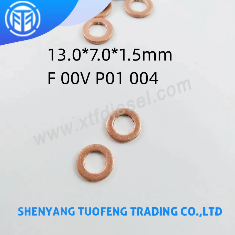 T.DI  F00VP01004 100 Pcs/Lot Gasket F 00V P01 004  for BOCSH Injector 13*7.0*1.5MM