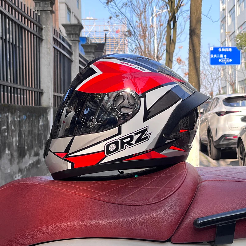 ORZ helmet men and women electric motorcycle helmet full face helmet four seasons summer knight hea