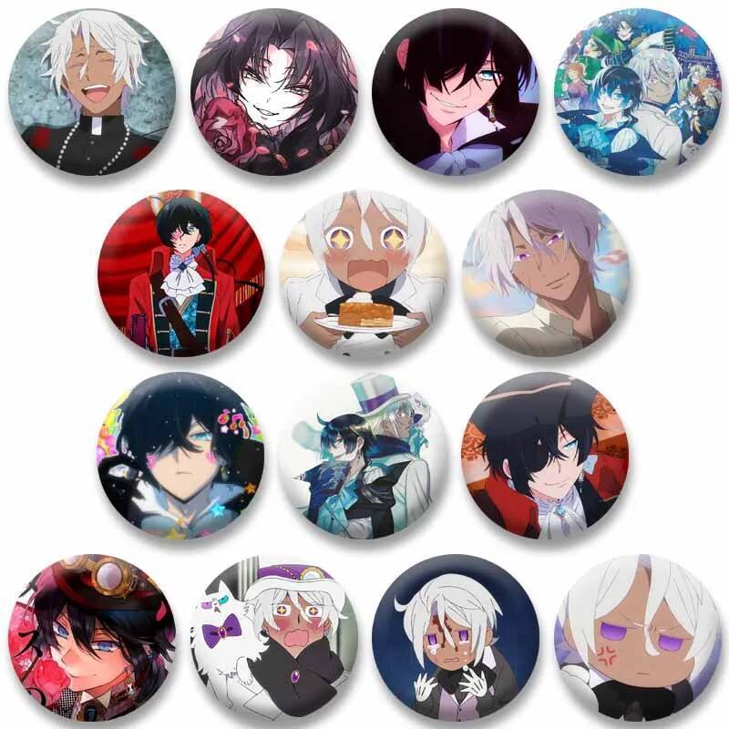 น่ารักการ์ตูนรูป Vanitas Astolfo เหรียญป้ายอะนิเมะกรณีศึกษา Vanita เข็มกลัด Lapel Pins สําหรับกระเป๋