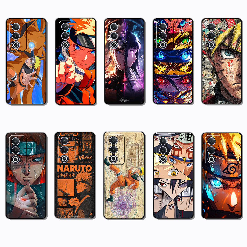 สําหรับOPPO A76 A78 A83 A91 A92 A93 A3 3AX A60 A40 H10 Uzumaki Naruto SleekสีดําBorder TPUกรณี | ดีไ