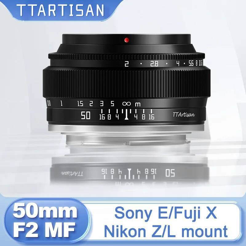 TTArtisan 50 มม.F2 กรอบโฟกัส Prime Portrait เลนส์สําหรับ Sony E Nikon Z Fuji X Leica Sigma L Mount Z