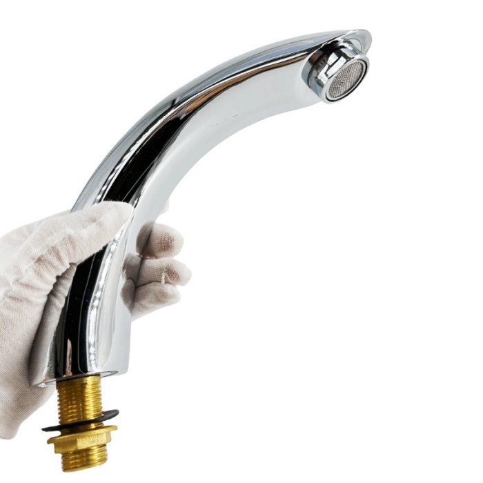 Small C Waterfall Bathroom Shower Basin Faucet Brass/Stainless Steel Body Bathtub Faucet Nozzle Rep