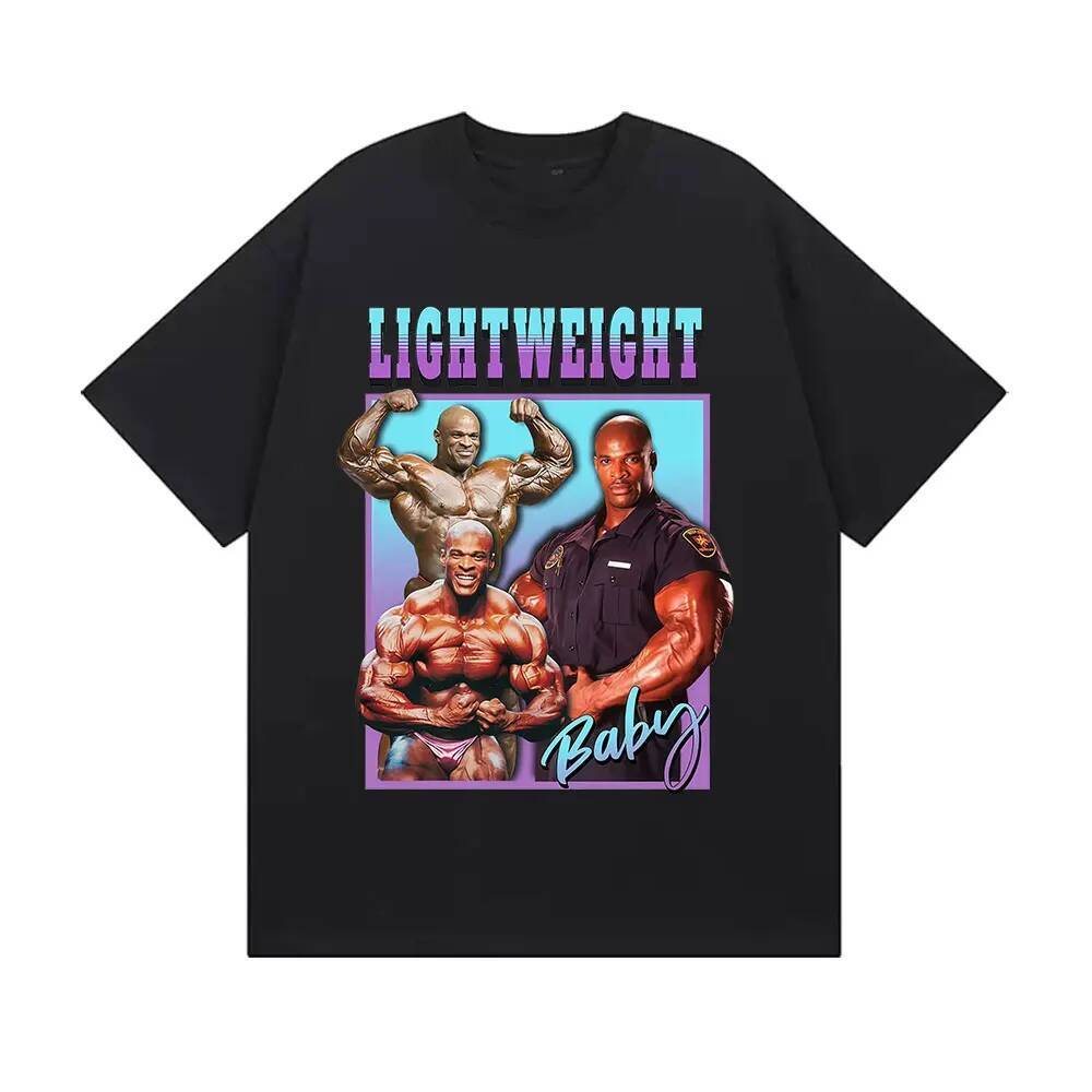 เสื้อยืดผ้าฝ้ายคุณภาพสูง Ronnie Coleman ออกแบบสำหรับคนที่ชอบออกกำลังกายและบอดี้ билдинг