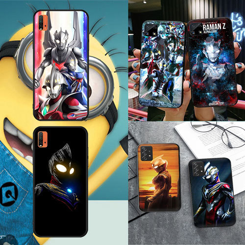 นุ่มสีดํา Samsung Galaxy A81 A82 A91 M20 M30S M21 M31 M51 A57 A37 S25 FE Ultraman1 เคสโทรศัพท์