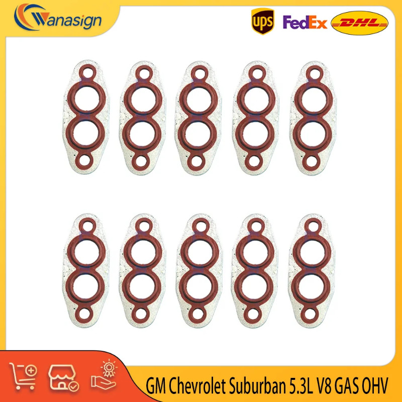 10PCS Engine Oil Cooler Pipe Assembly Gasket Replacement Kits For GM Chevrolet Suburban 5.3L V8 GAS