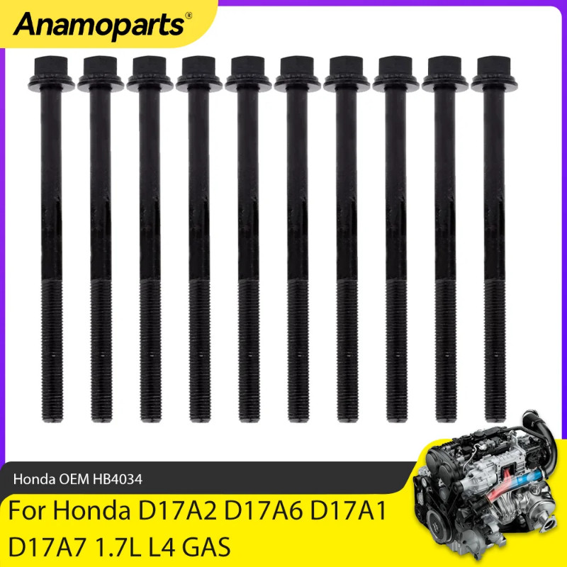Engine Parts Cylinder Head Bolt Set Fit 1.7 L For Honda Civic EX HX D17A2 D17A6 D17A1 D17A7 1.7L L4