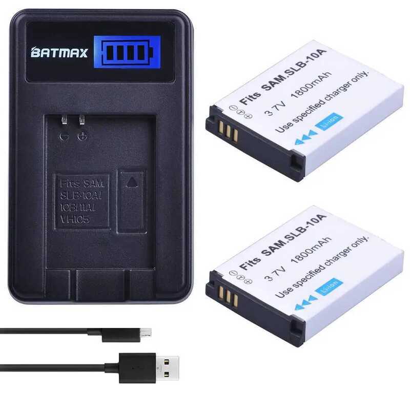 C Batmax Slb-10A Bateria SLB 10A Battery+Lcd USB Charger For P800 P1000 Pl50 Pl51 Pl55 Sl420 Sl502