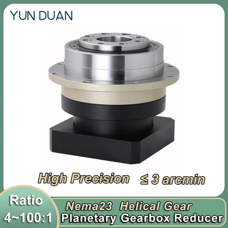 Flange Output Planetary Gearbox Helical Gear Reducer 60mm 400W Servo Nema23 Stepper Motor Gear Prec