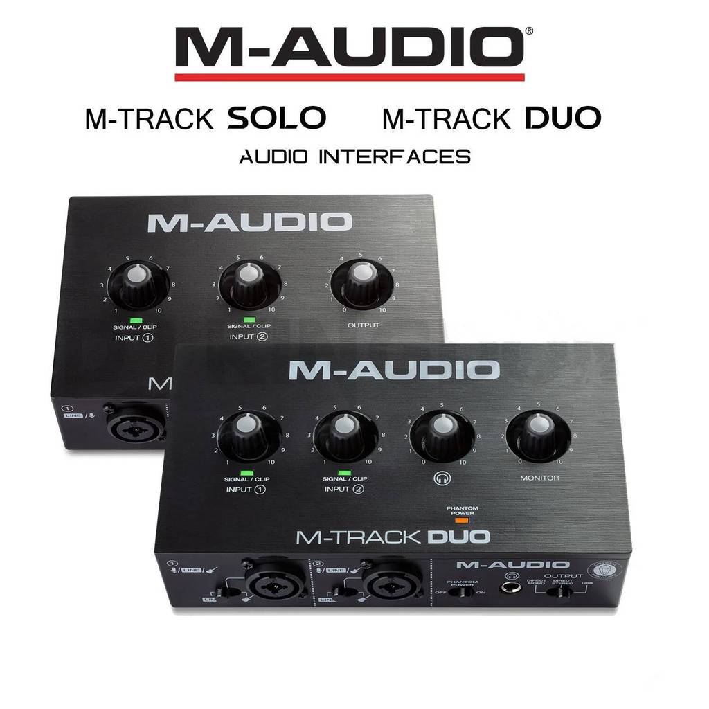 M-AUDIO M-Track DUO/SOLO 2 in 2 out อินเทอร์เฟซเสียง บันทึกการ์ดเสียง การจัดเรียงการผสม