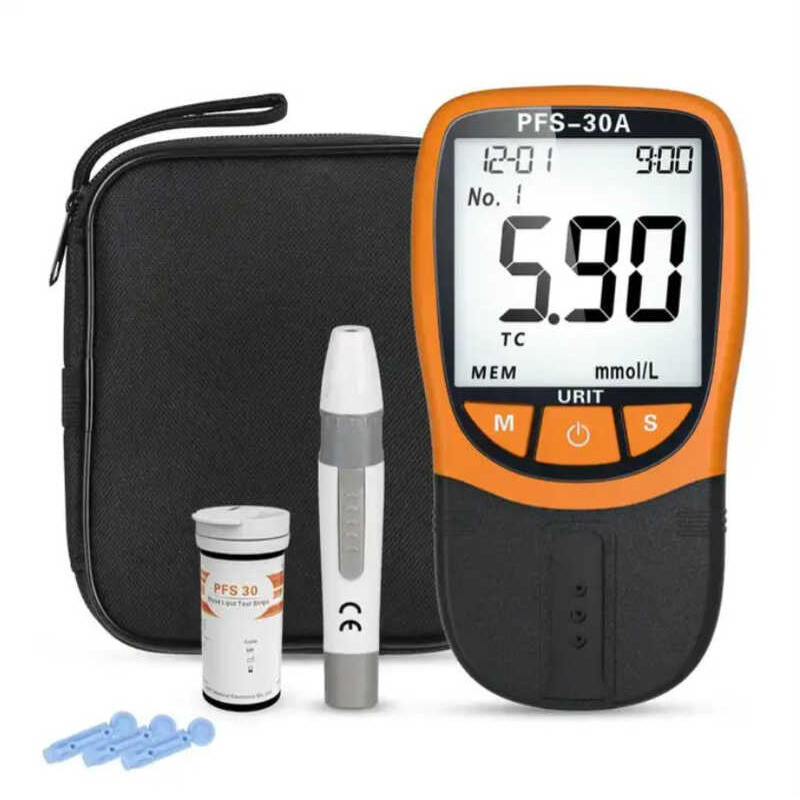 ภาษาอังกฤษ URIT Cholesterol Blood Lipid Analysis Tester ความหนาแน่นที่แม่นยําเลือด Lipid Tester 20 T