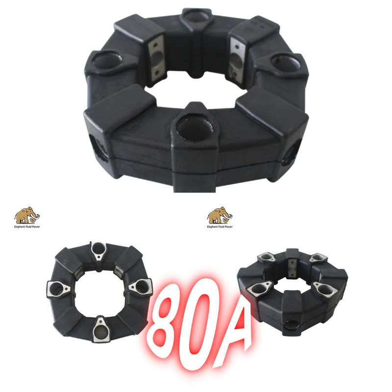 OEM Standard Hydraulic Pump Coupling Rubber Coupling 80A in stock