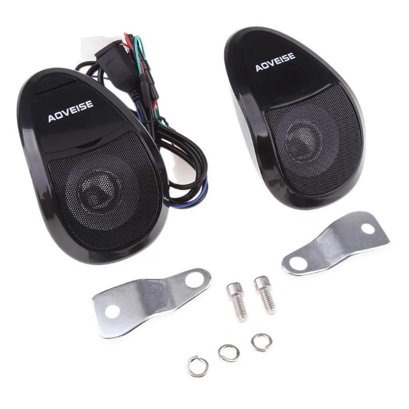Waterproof Motorbike Stereo LED Speakers Audio System USB Radio